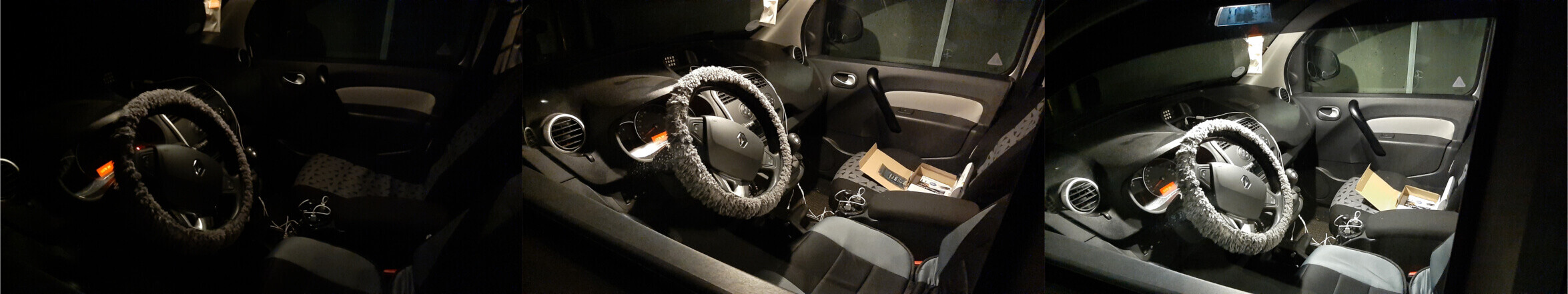 Renault Kangoo Serien-Innenbeleuchtung vs LETRONIX® MaxLume® LEDs Renault Kangoo Serien-Innenbeleuchtung vs LETRONIX® MaxLume® LEDs